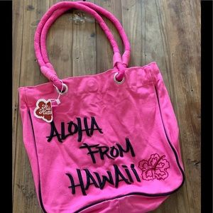 Canvas Hawaiian tote bag